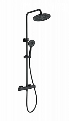 Душевая система с термостатом Wonzon & Woghand STAY 1, Черный матовый WW-B3051-A-MB