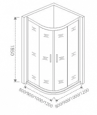 Душевой уголок 100х100 Good Door Neo R-100-C-CH НЕ00010