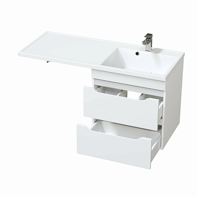 Тумба подвесная под стиральную машину 2 ящика MIRSANT Soho Quadro 60/1 УТ000095716