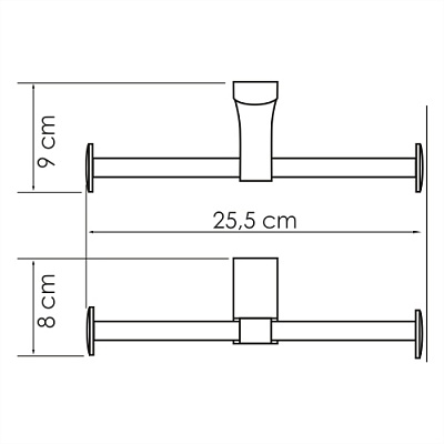 Держатель для туалетной бумаги двойной WasserKRAFT Leine K-5096D хром