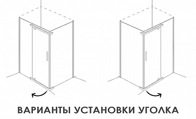 Душевое ограждение ALEX BAITLER AB244-120 тонированное стекло, без поддона