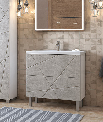 Тумба напольная Vigo Geometry 2-700 (под ум Фостер) tn.bsf.GEO.FOS.70.2Y бетон
