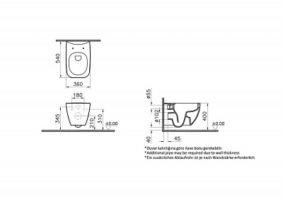 Инсталляция с унитазом VitrA Shift 9855B003-7207 комплект 3 в 1 с сиденьем микролифт безободковый Rim-ex