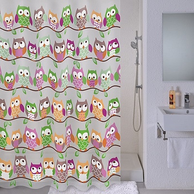 Штора для ванной комнаты 180*180 см Milardo Cheeky owls 530V180M11