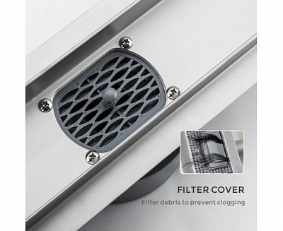 Душевой трап 70*500мм Gappo G85007-4 нержавеющая сталь