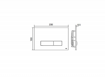 Клавиша смыва механическая Glam, Soft touch, OLI 139187