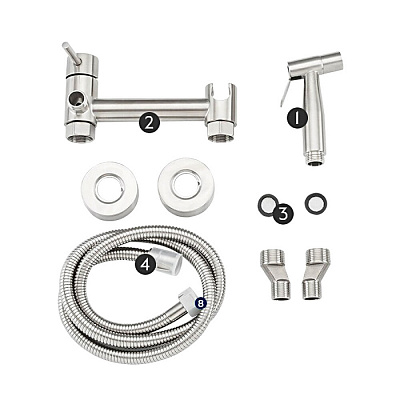 Гигиенический душ со сметителем сатин FRAP F7503-5