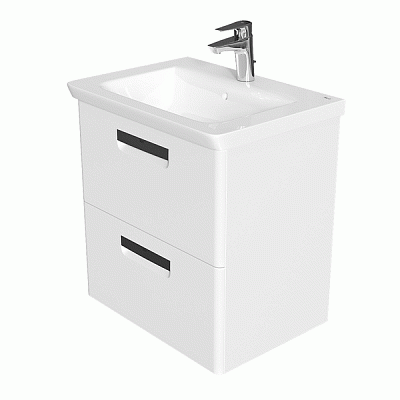 Тумба с раковиной Roca The Gap 60 ZRU9302734, белая матовая