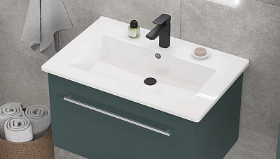 Тумба под раковину Posse 750-0-1 навесная верде Velvex tp POS OSK 751Y верде, дуб золотой (под раковину 234336)