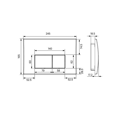 Комплект 2 в 1: инсталляция и клавиша смыва хром Iddis Optima Home OPH00GCi32K