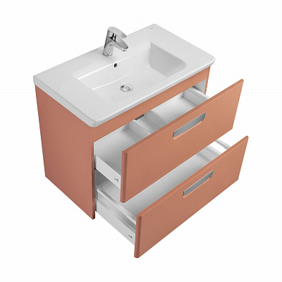 Тумба под раковину Roca The Gap Original 80, 2 ящика, терракота, ZRU9307839