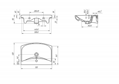 Умывальник мебельный Onika CARINA 55 (Cersanit)