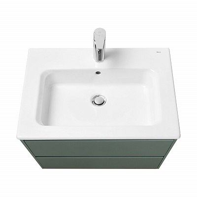 Тумба с раковиной Roca Ona 600 A857613513 2 ящика,зеленый матовый