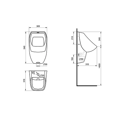 Писсуар Santek Гала 1WH501804