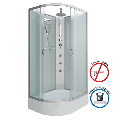 Душевая кабина 100х90х210 Niagara Classic NG-33094-14RBKTG поддон 26см стекло матовое