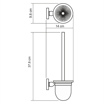 Щётка для унитаза подвесная WasserKraft Diemel K-2227 хром