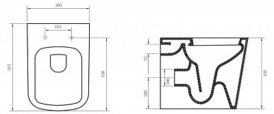 Сиденье быстросъемное дюропласт soft close металлическое крепление Belbagno ALBANO  BB120SC