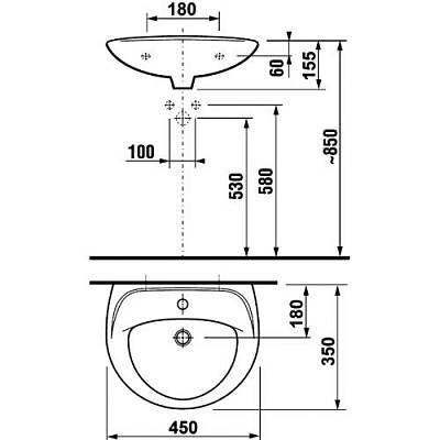 Раковина Jika Lyra 45 8142730001045