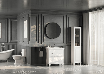 Тумба под раковину Roca Carmen 80 2 ящика белый матовый ZRU9307845 (под раковину 261327)