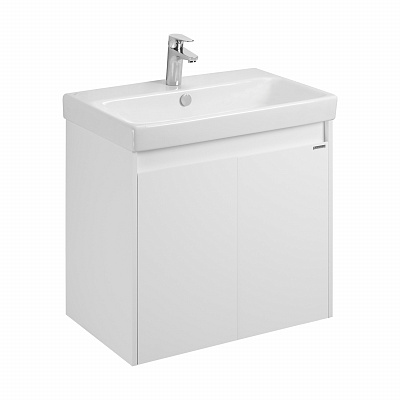 Тумба с раковиной AQUATON Сканди Doors 70 белый глянец/белый матовый 1A278901SD010