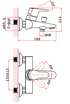 Смеситель для ванны VRI Burano HG901132