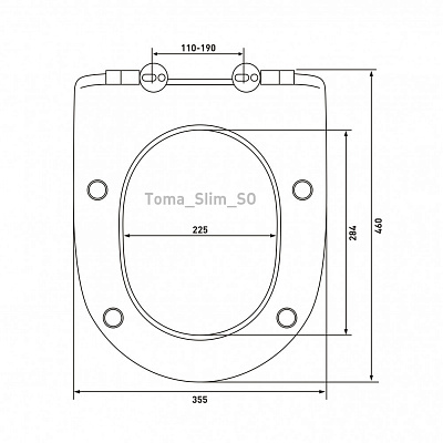 Сиденье для унитаза BERGES Toma slim SO 017603