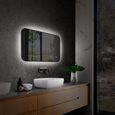 Зеркало 80х55 открытая подсветка, сенсорный выключатель Silver Mirrors Incanto LED-00002598