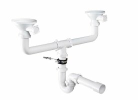 Прямоточный сифон ORIO двойной, одноуровневый (RS-41098) ORIO