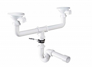 Прямоточный сифон ORIO двойной, одноуровневый (RS-41098) ORIO