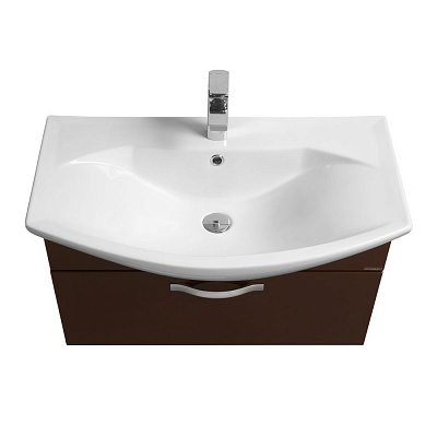 Тумба без раковины подвесная Акватон Ария 80 тёмно-коричневая 1A141701AA430