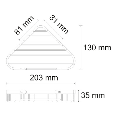 Полка угловая WasserKRAFT K-733LIGHT BRONZE