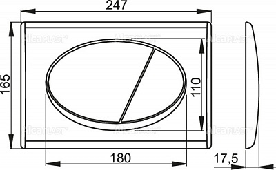 Кнопка смыва AlcaPlast M70 белая