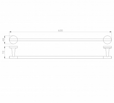 Вешалка для полотенец Wonzon & Woghand simple, хром ww-6512