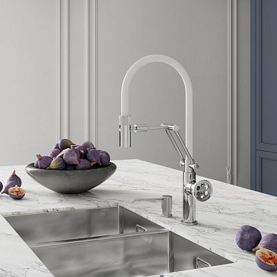 Смеситель для кухни с гибким изливом Iddis Grange GRASBFLi05, хром 