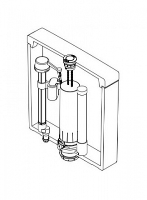 Арматура Sanita Luxe Typ 280-340 dual bc 1/2'' pl H304 Logo, Infinity бачка, уплотнение Art/Best