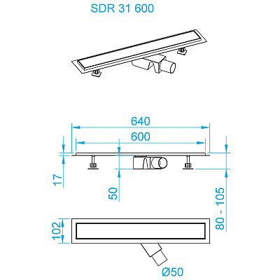 Душевой трап RGW SDR-31