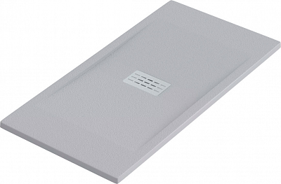 Душевой поддон из искусственного камня 120х80 Bas Flow серый, ЛП00062, прямоугольный