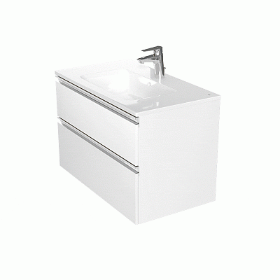 Тумба под раковину Roca The Gap 80 белый глянец 2 ящика A857399806