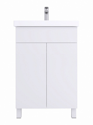 Тумба с раковиной Santek Визит 55, 2 створки, белый, 1A2976V0VZ010