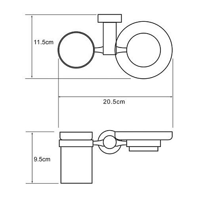 Держатель стакана и мыльницы WasserKRAFT Donau K-9426