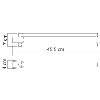 Держатель полотенец рога WasserKRAFT Berkel K-6831