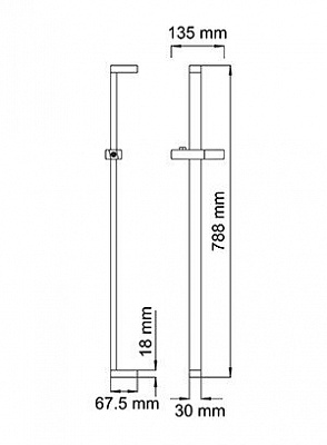 Стойка для душа 79 см WasserKRAFT A037