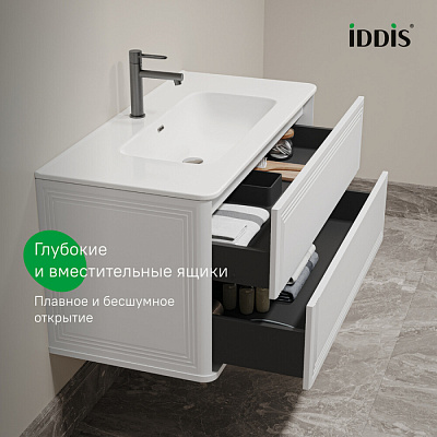 Тумба подвесная с раковиной (0101000i28) 100 см, белый, Iddis Oxford Neo OXN10W0i95K