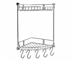 Полка металлическая двойная, угловая WasserKRAFT K-1222
