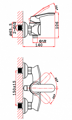 Смеситель для душа VRI Rialto HG900631