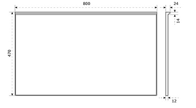 Столешница матовая 80х47 серая GoodDoor СТ00022