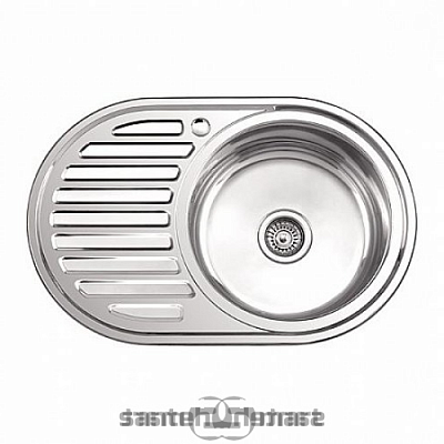 Мойка Ledeme L77750-R 770*500 матовая правая