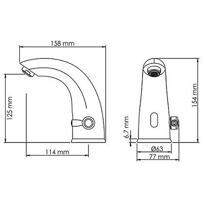 Сенсорный cмеситель для умывальника WasserKRAFT Rossel 2813