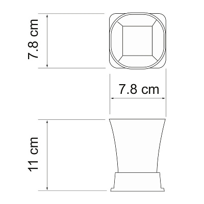 Стакан для зубных щеток WasserKRAFT Amper Nickel K-5428N