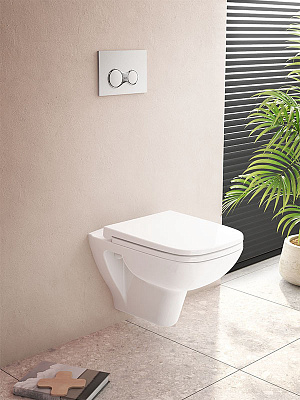 Подвесной безободковый унитаз Vitra S20, антибактериальная глазурь, 7508B003-0075